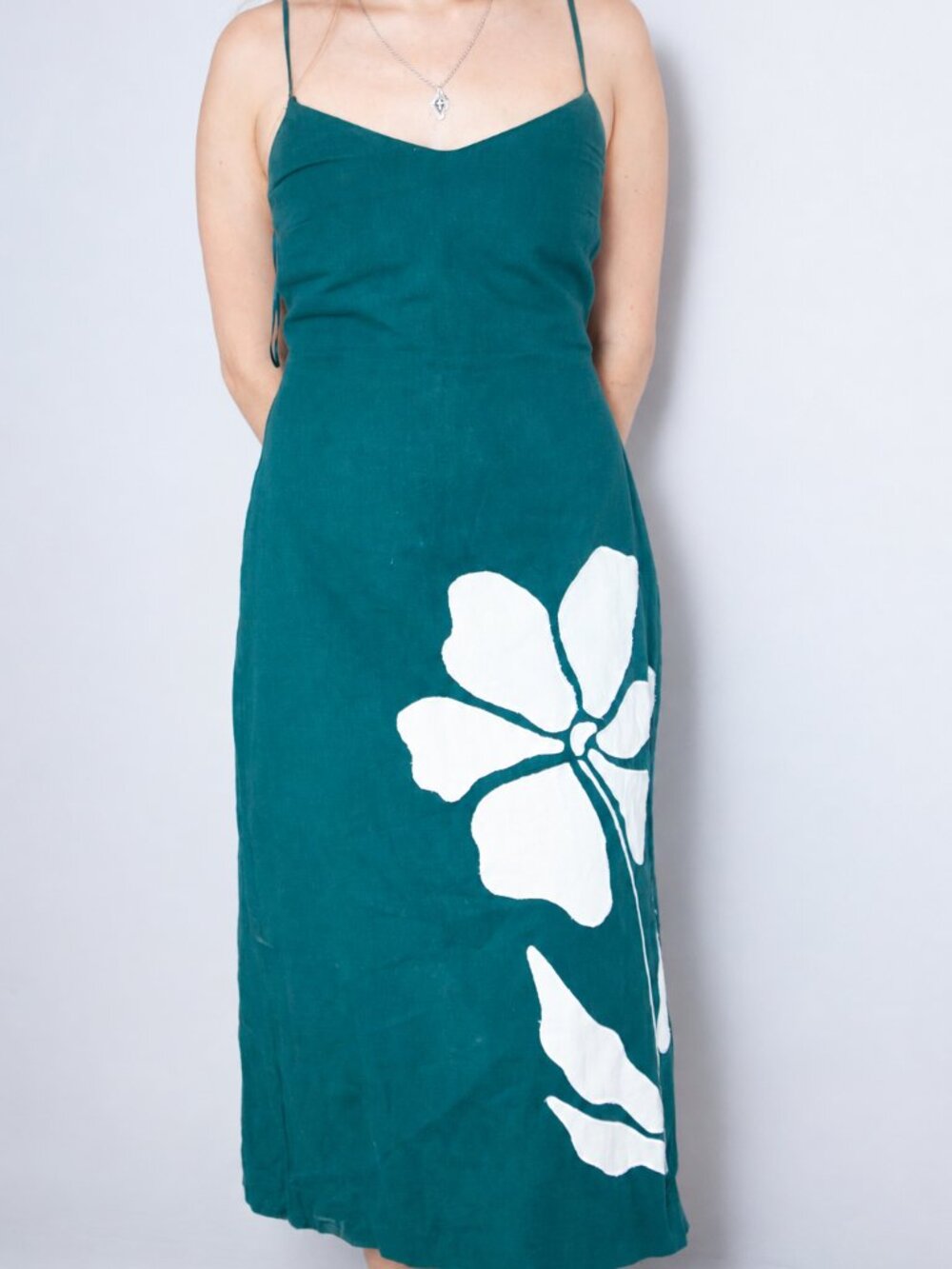 Anthropologie Exquise Linen Midi Dress Small